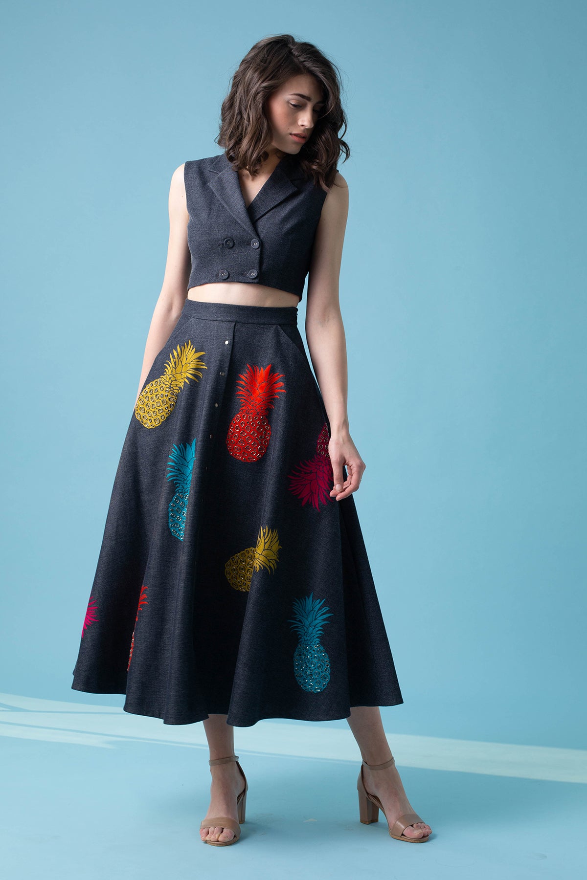 Pineapple maxi clearance skirt