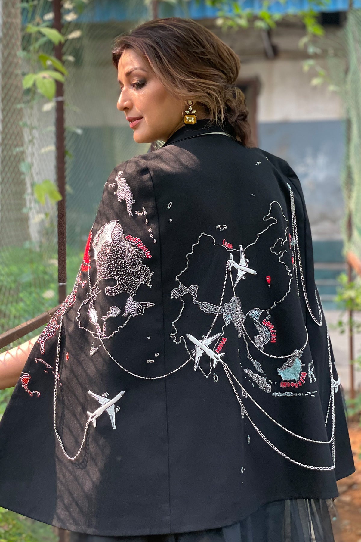 Sonali Bendre In Map Cape