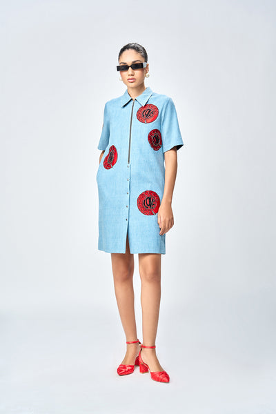 TELEPHONE DIAL SHIFT DRESS