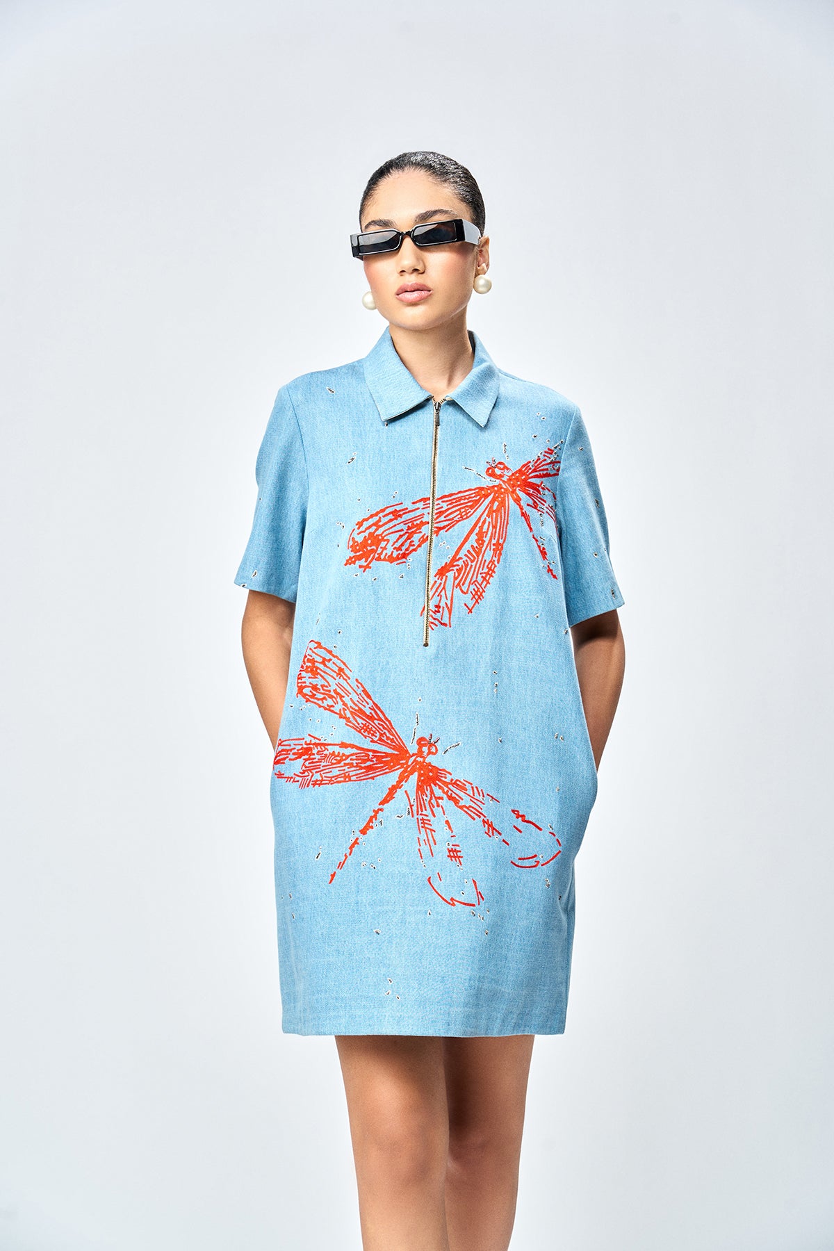 DRAGONFLY POLO T SHIRT DRESS