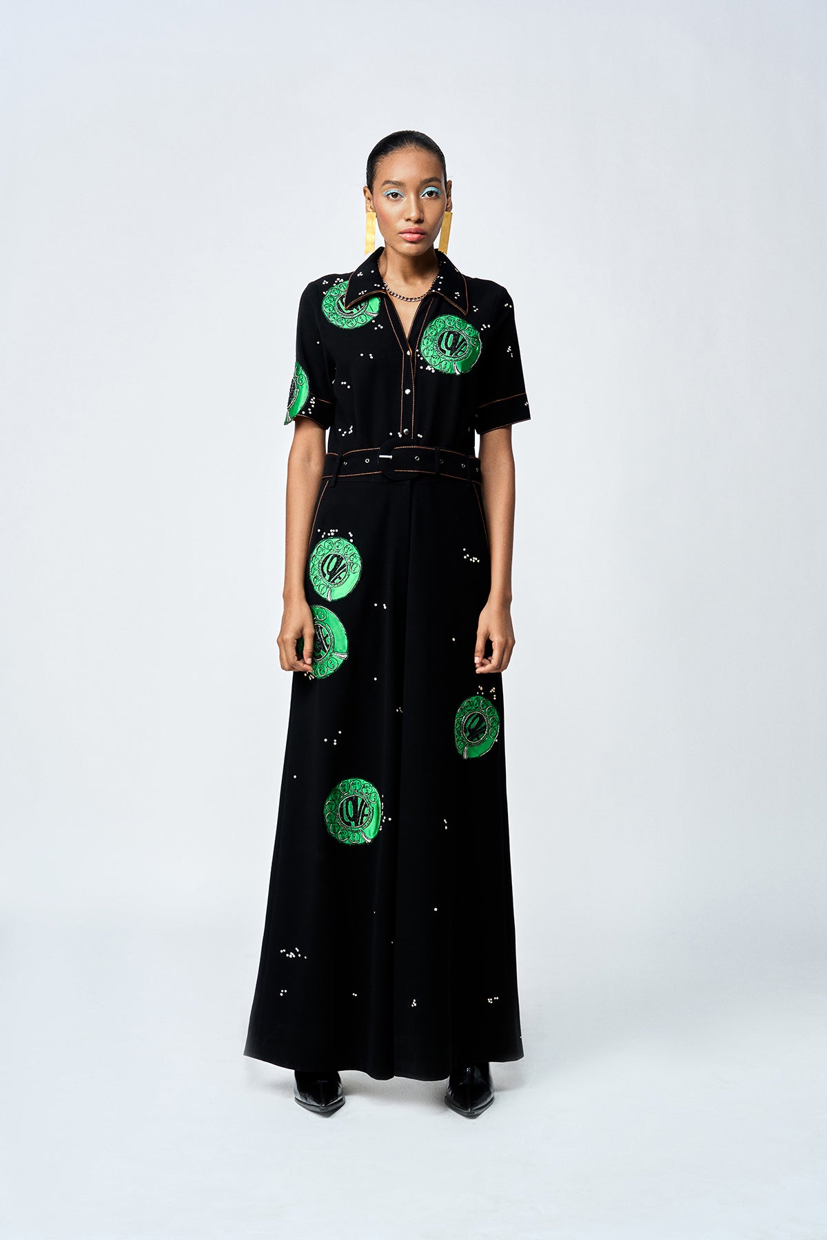 TELEPHONE DIAL JUMPSUIT WITH BELT