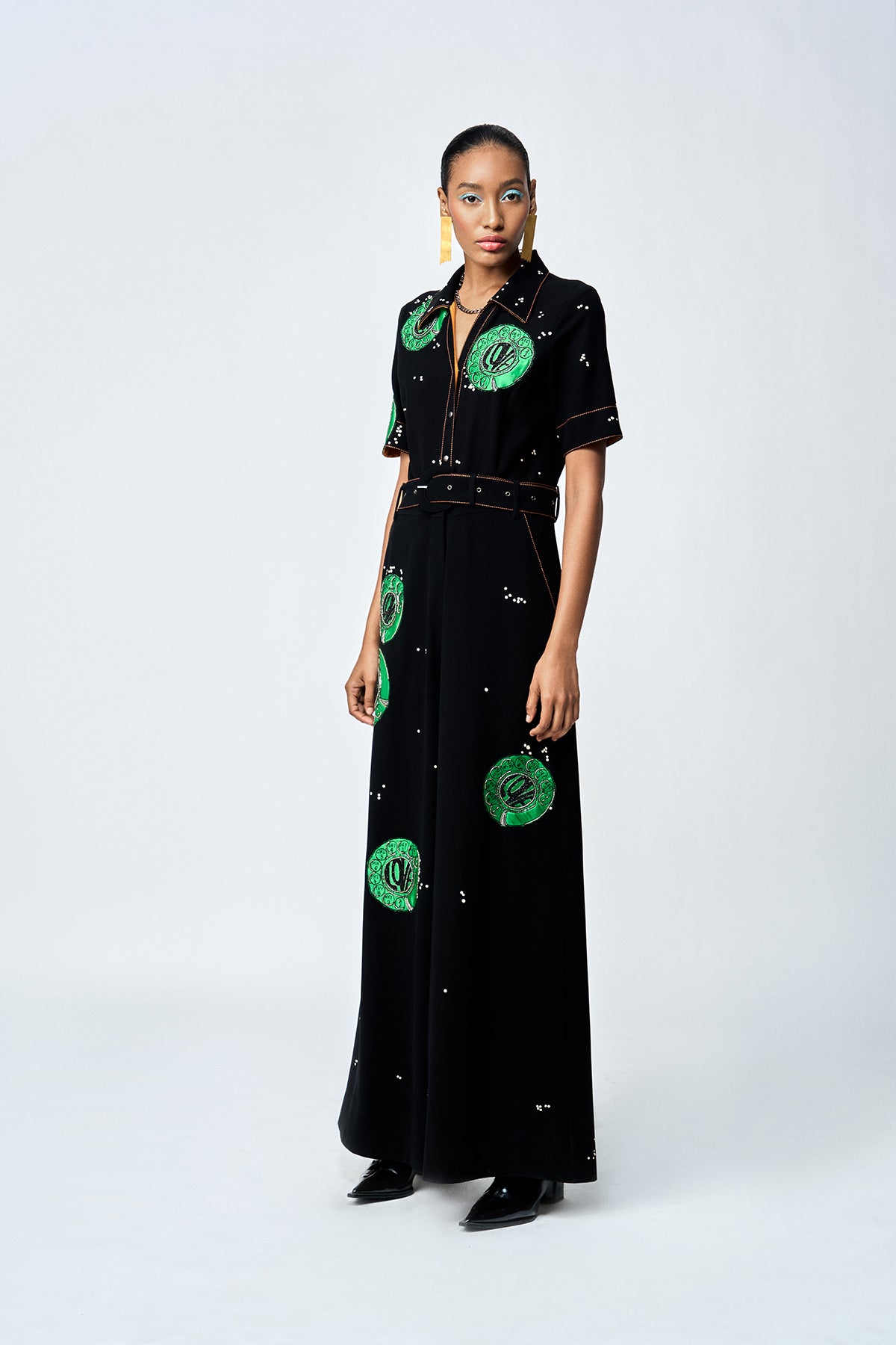 TELEPHONE DIAL JUMPSUIT WITH BELT