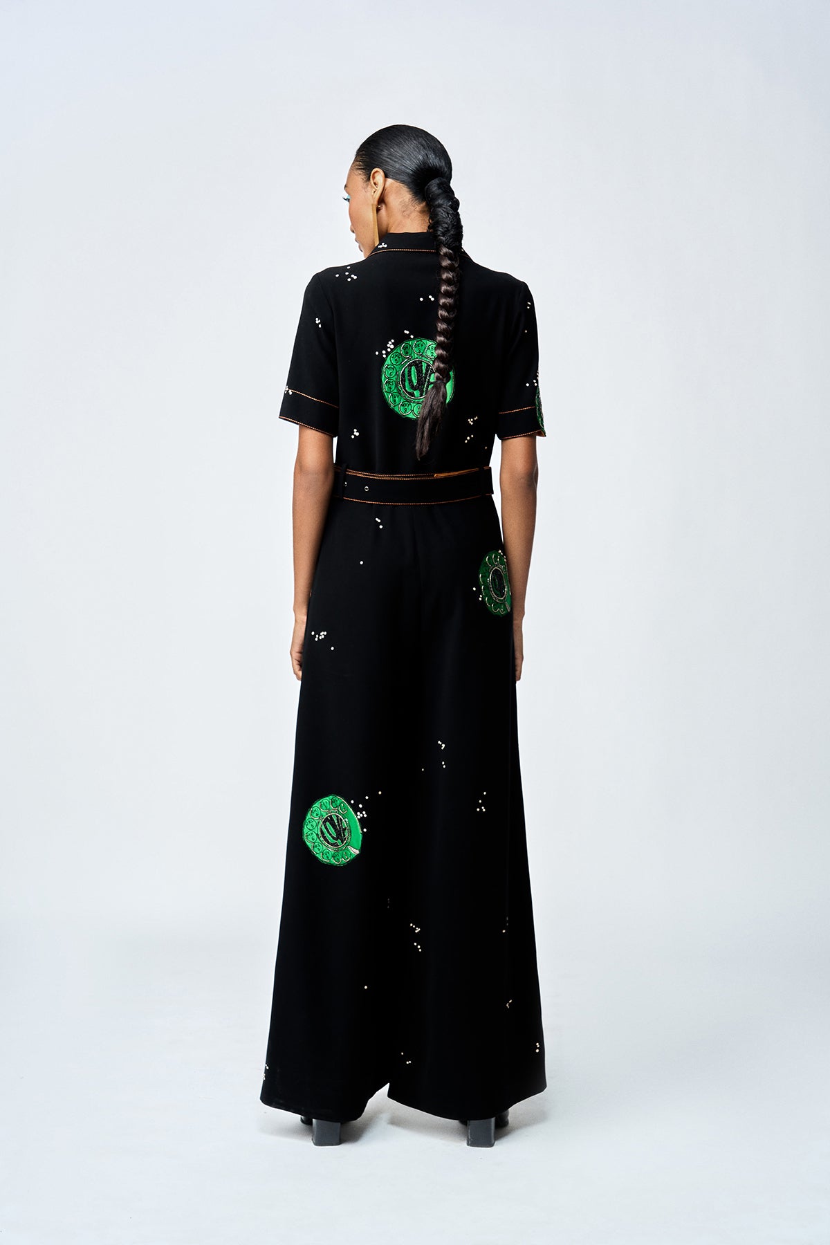 TELEPHONE DIAL JUMPSUIT WITH BELT