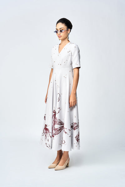 DRAGONFLY CIRCULAR MIDI DRESS