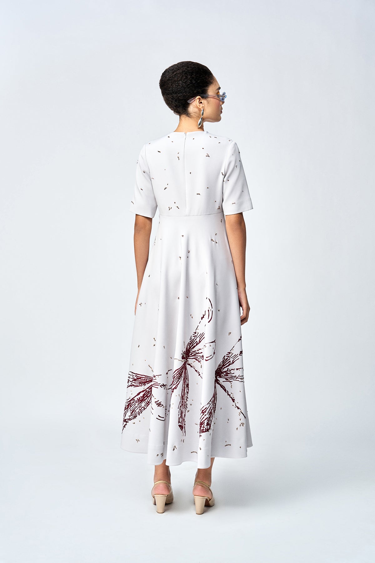 DRAGONFLY CIRCULAR MIDI DRESS