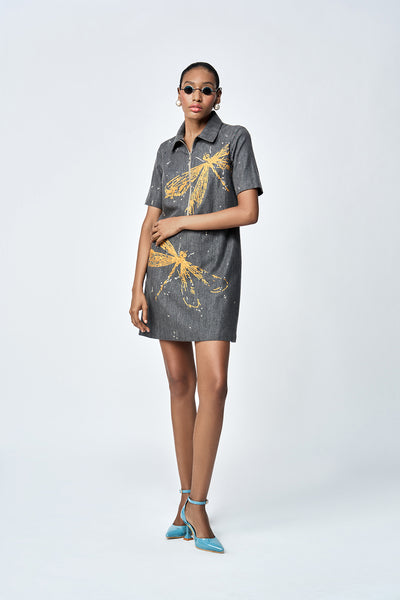 DRAGONFLY POLO T SHIRT DRESS