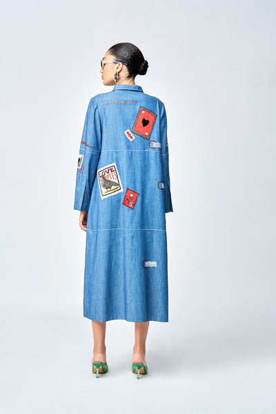 STAMPS LONG TIER DRESS