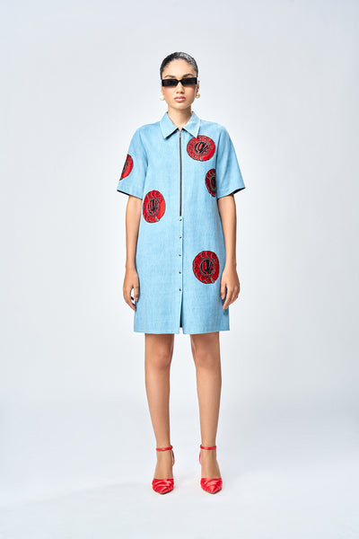 TELEPHONE DIAL SHIFT DRESS