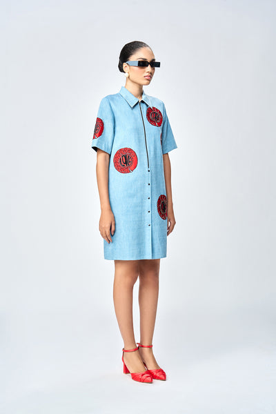 TELEPHONE DIAL SHIFT DRESS