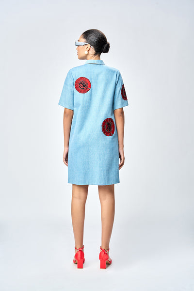 TELEPHONE DIAL SHIFT DRESS