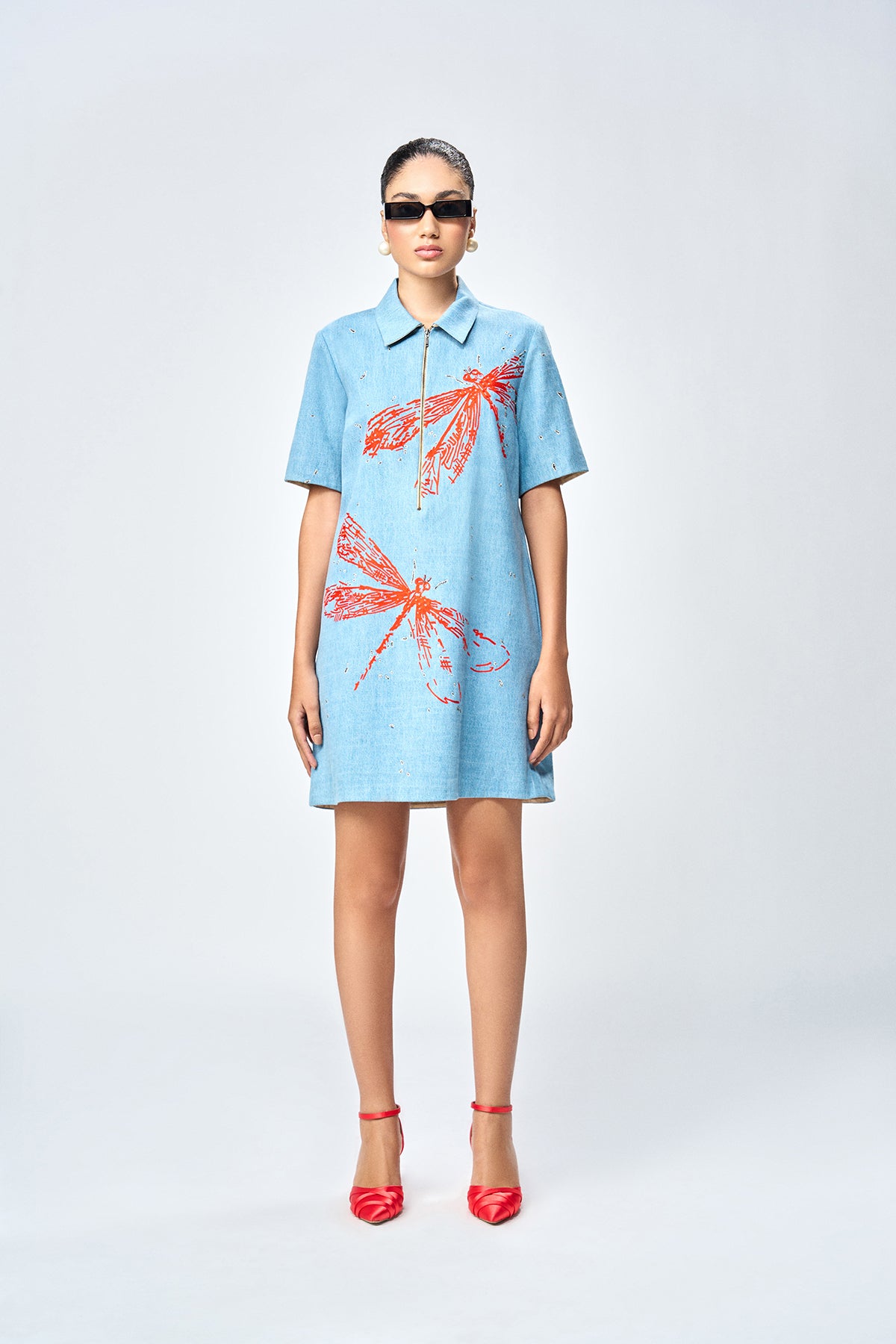 DRAGONFLY POLO T SHIRT DRESS