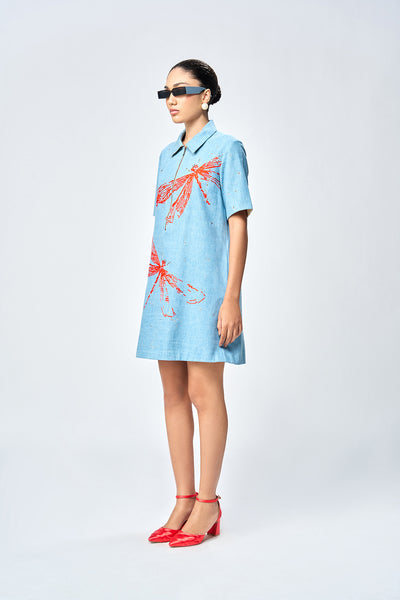 DRAGONFLY POLO T SHIRT DRESS