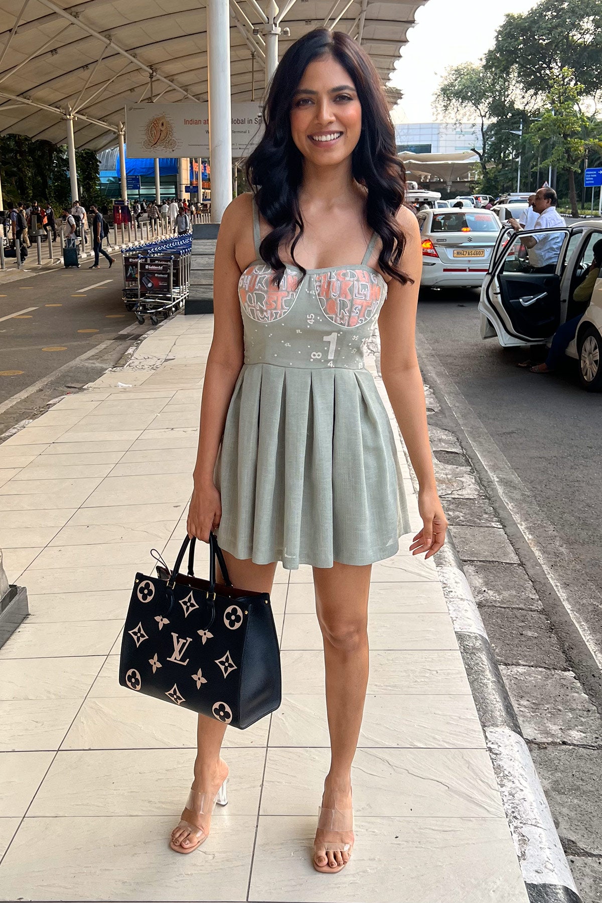 Malavika Mohanan In A To Z Corset Skater Dress