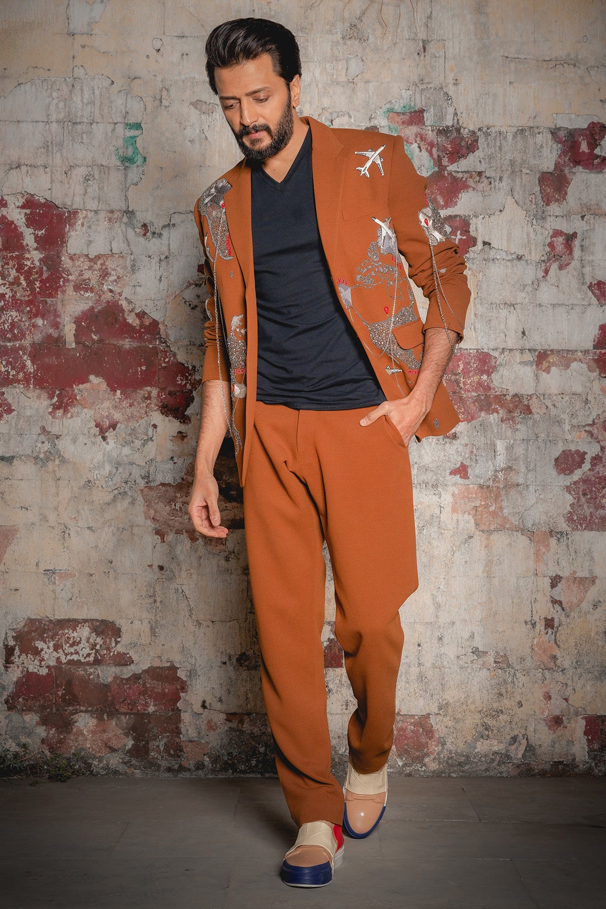 Ritesh Deshmukh In Map Blazer With Pants