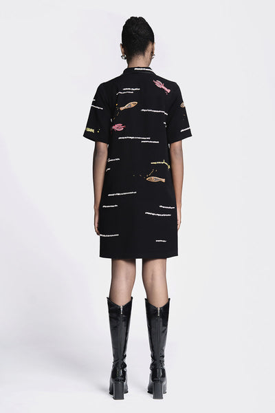 Fish and Prawn Shift Dress