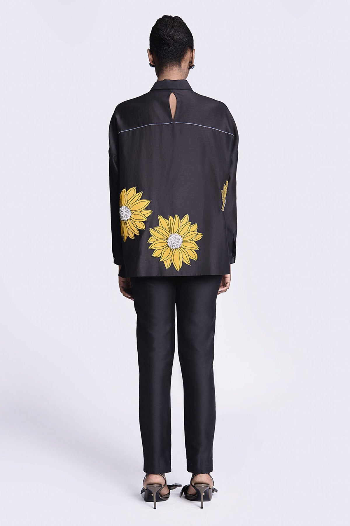 Sunflower Applique Boxy Shirt