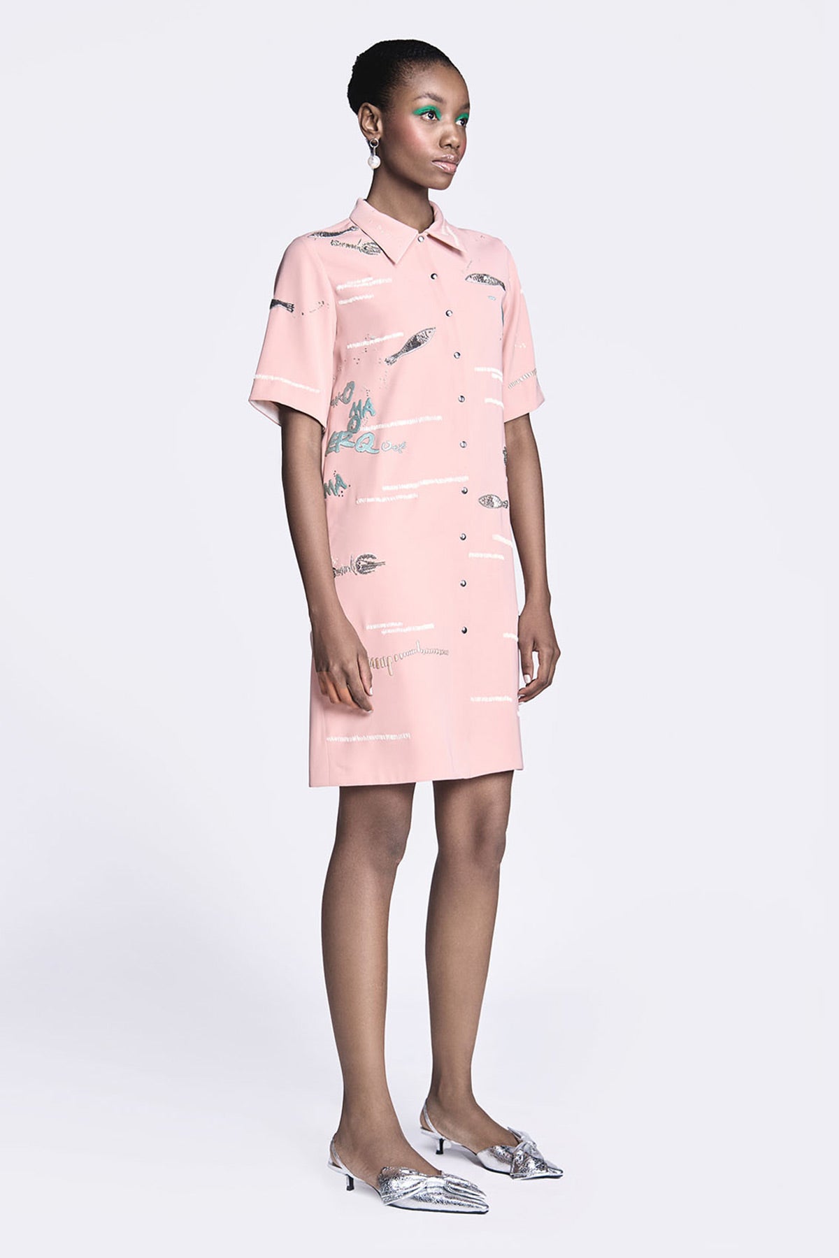 Fish and Prawn Shift Dress