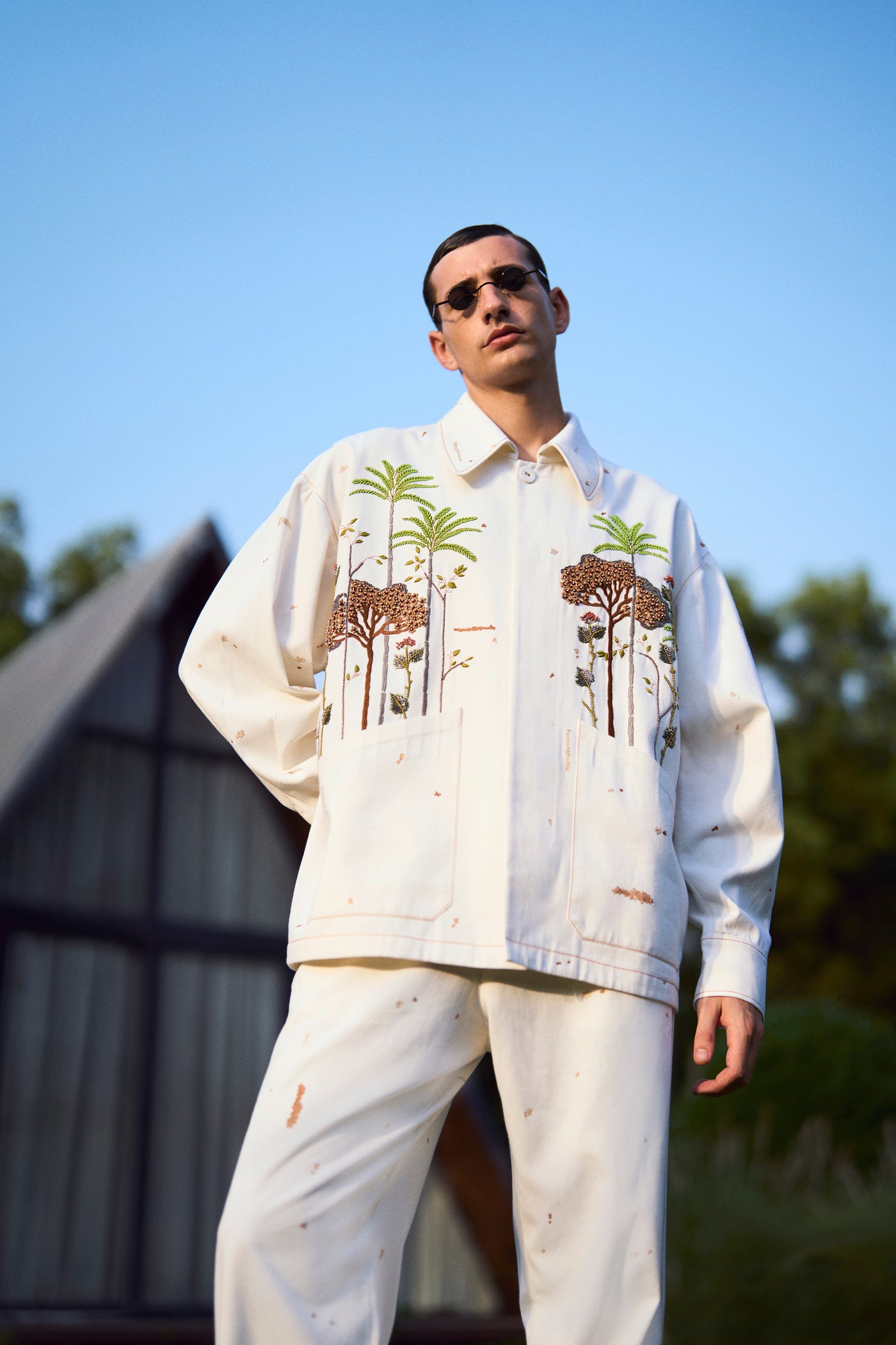 TROPICAL FOREST OVERSIZED JACKET WITH PANTS