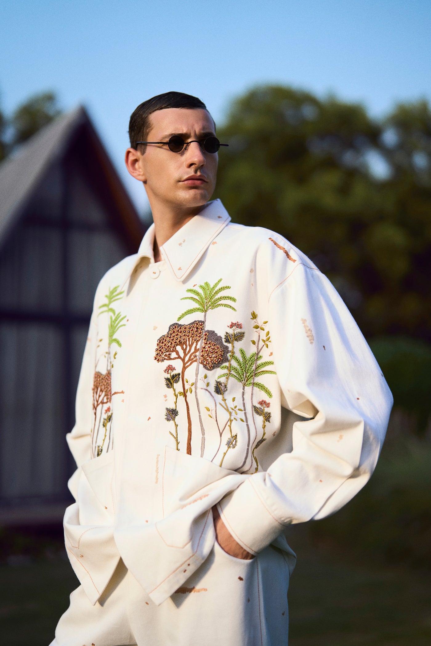 TROPICAL FOREST OVERSIZED JACKET WITH PANTS