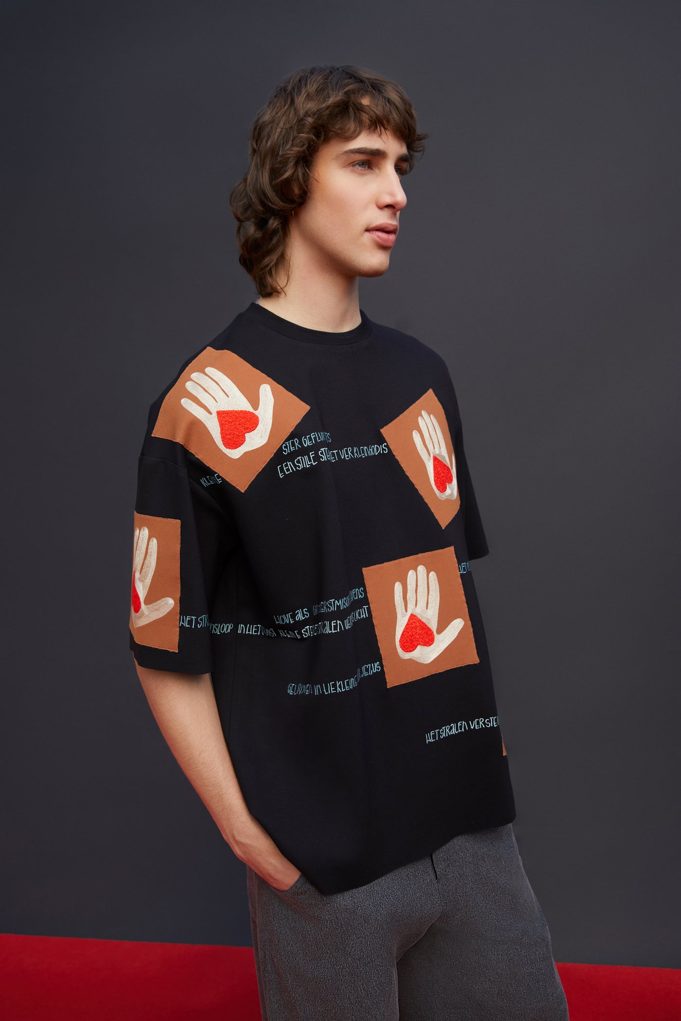 Hands Patch Oversized T-Shirt