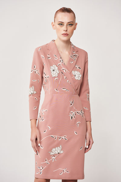 Abstract Rose Summer Coat Dress