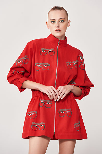 Specky Eyes Jacket Dress