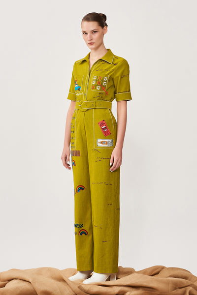 Over the Rainbow Jumpsuit With Belt