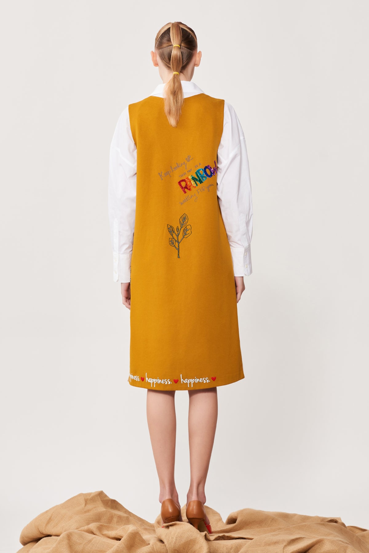 Choose Happy Sleeveless Shift Dress