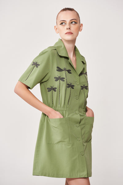 Rising Dragonflies Summer Coat Dress