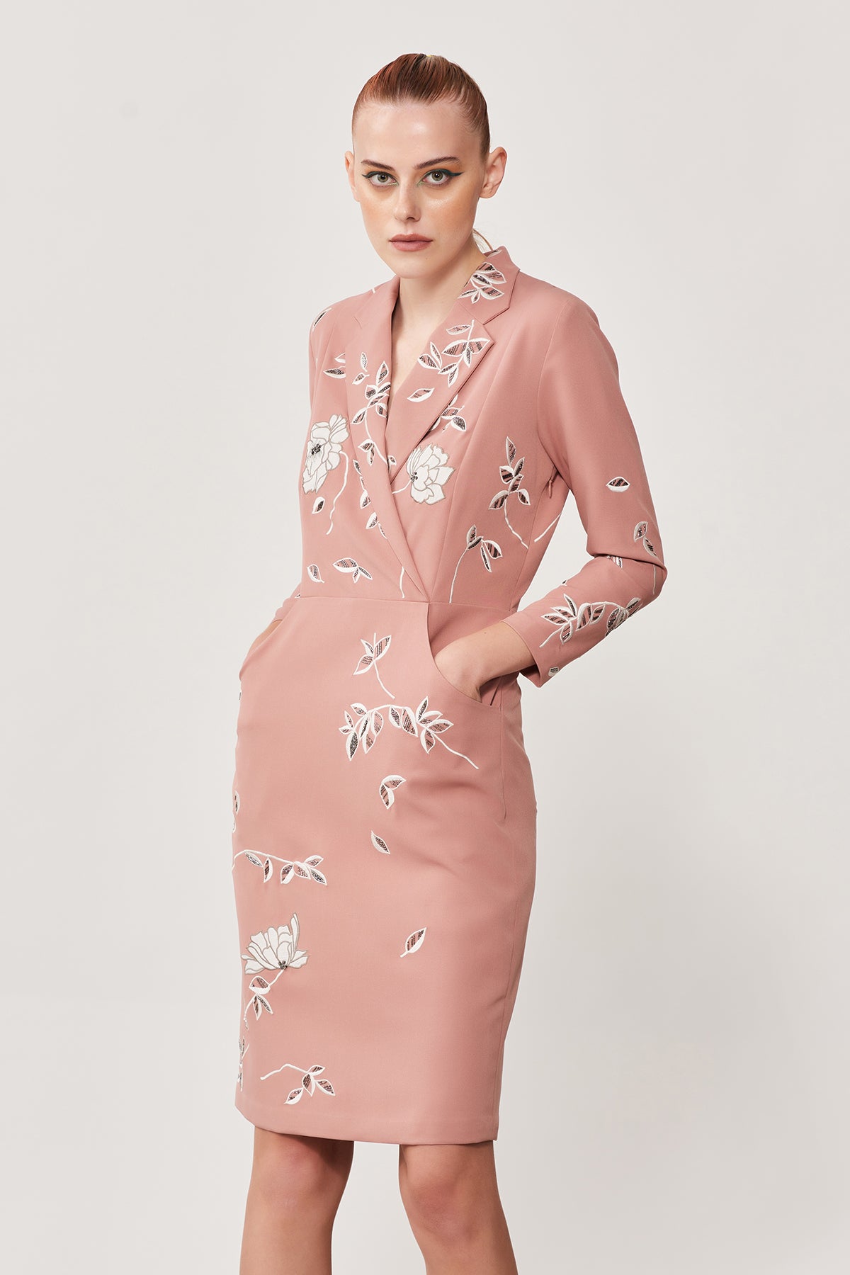 Abstract Rose Summer Coat Dress