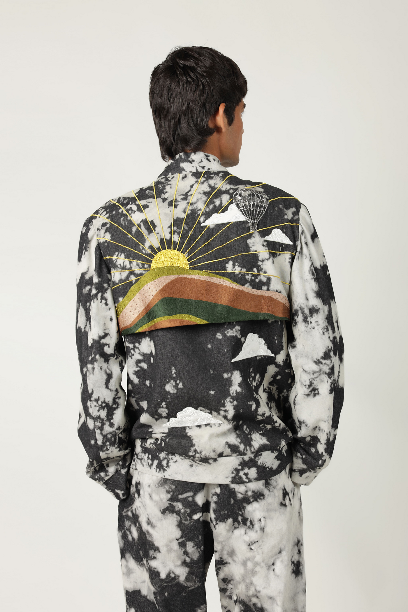 Air Balloon,Clouds And Sun Double Layer Bomber